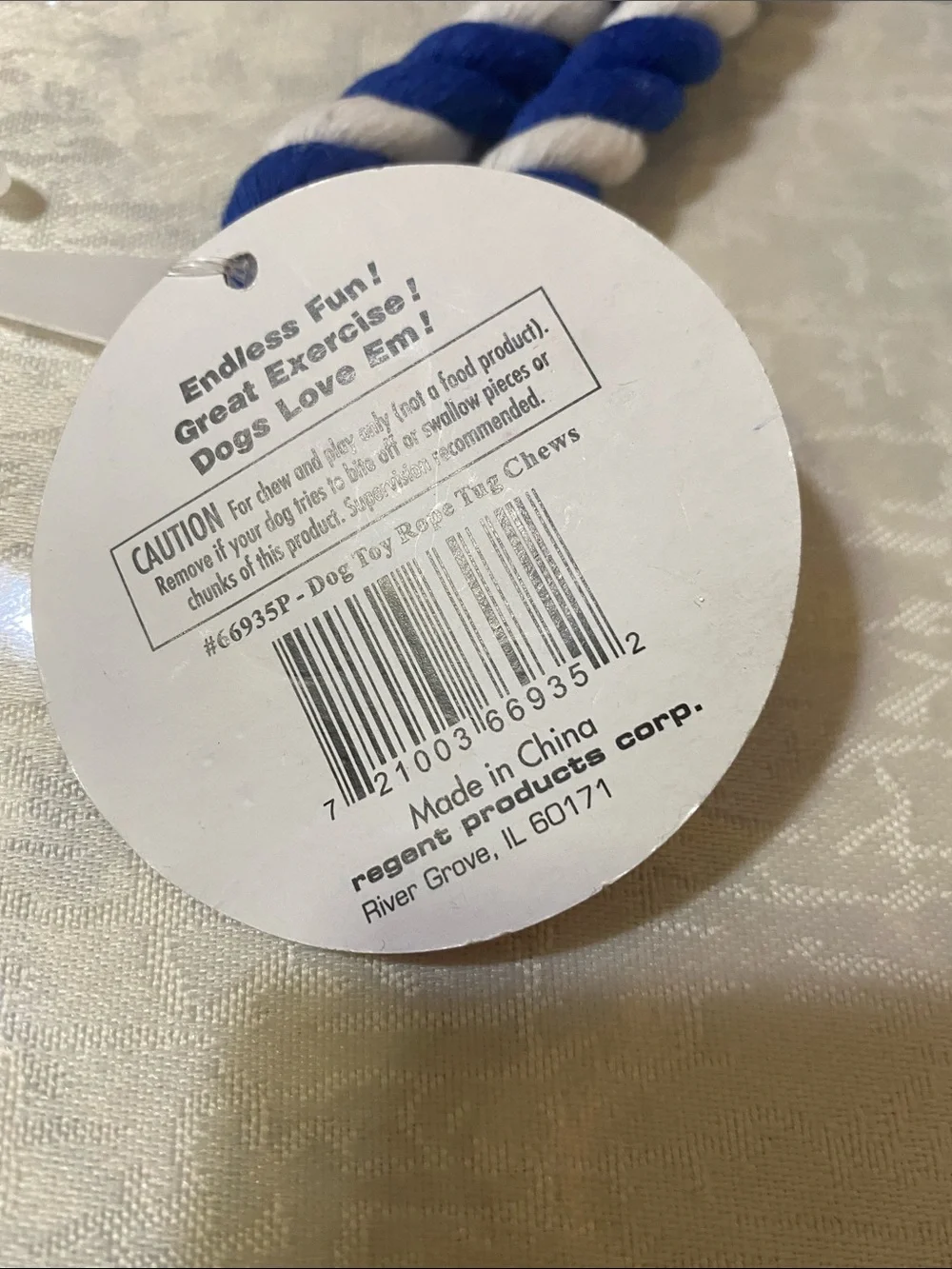 Doggy Rope Toy with Ball - Blue & White , Pick Pocket Leash New Open to Offers!